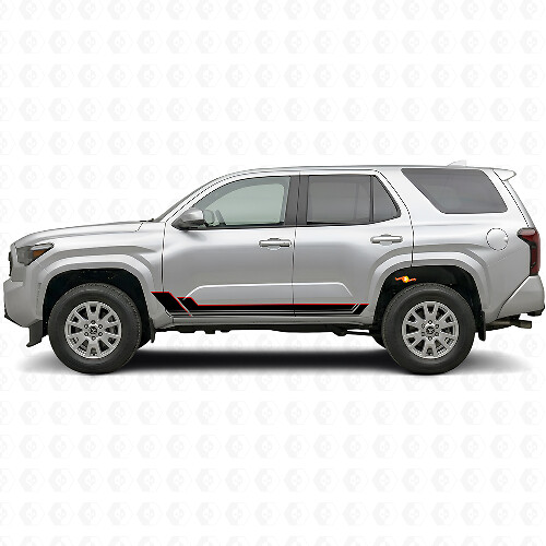 Twin Stripes Rocker Panel Vinyl Sticker Kit voor Toyota 4Runner 2024+ 1