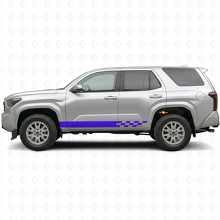 Geblokte Strepen Rocker Panel Vinyl Decal voor Toyota 4Runner 2024+ 2