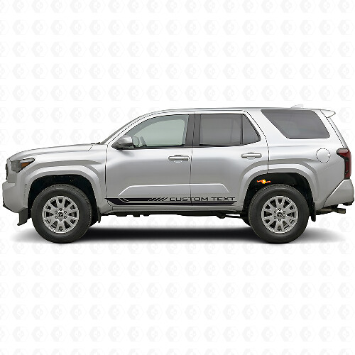 Geruite Gebogen Strepen Rocker Panel Vinyl Sticker voor Toyota 4Runner 2024+ 1