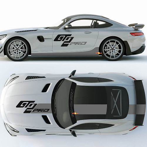 Racing GT2 Pro Zij Kap Dak Kofferbak Vinyl Decal Kit Voor Mercedes AMG GT 1