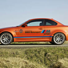 M Power motorkapzijkant- en bumper vinyl decal-kit voor BMW 1M Coupe E82 2