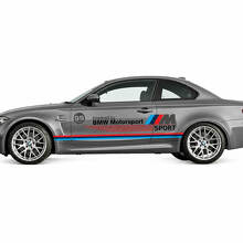 M Power motorkapzijkant- en bumper vinyl decal-kit voor BMW 1M Coupe E82 4