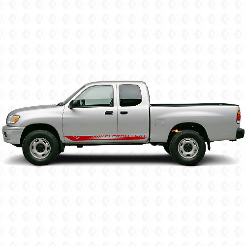 Gebogen Ruitjes Strepen Rocker Panel Vinyl Decal voor Toyota Tundra 1999-2006