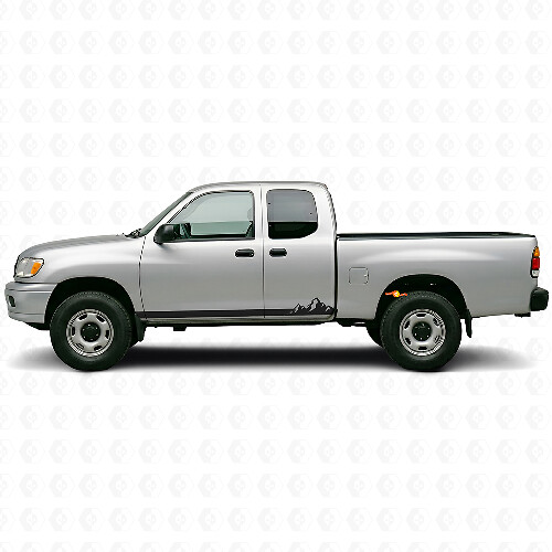 Mountains Dunne Strepen Rocker Panel Vinyl Decal voor Toyota Tundra 1999-2006