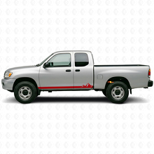Mountains Dunne Strepen Rocker Panel Vinyl Decal voor Toyota Tundra 1999-2006 3