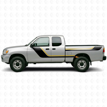 Twin Strepen Deur- en Achterzij Vinyl Decal Kit voor Toyota Tundra 1999-2006 2
