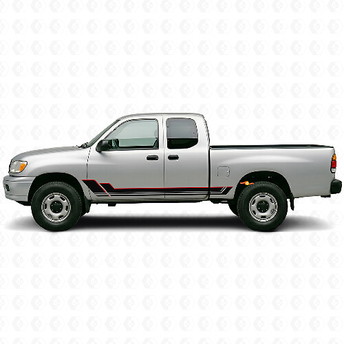 Twin Stripes Rocker Panel Vinyl Decal Kit voor Toyota Tundra 1999-2006 1
