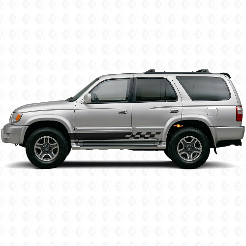Geblokte Strepen Rocker Panel Vinyl Sticker voor Toyota 4Runner 1995-2002 1