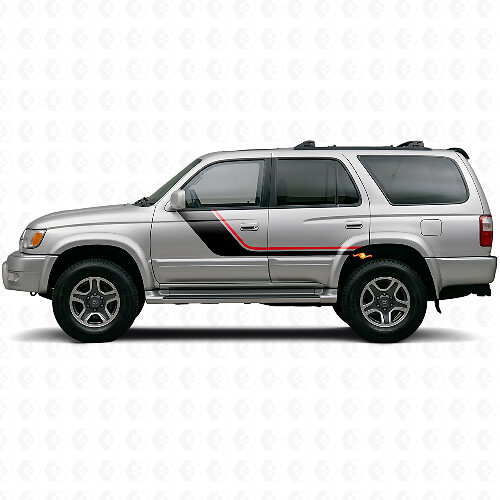 Twin Stripes Zij Vinyl Decal Kit voor Toyota 4Runner 1995-2002 1