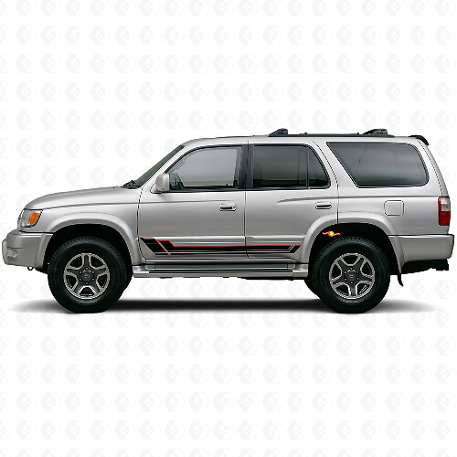 Twin Stripes Rocker Paneel Vinyl Decal Kit voor Toyota 4Runner 1995-2002 1