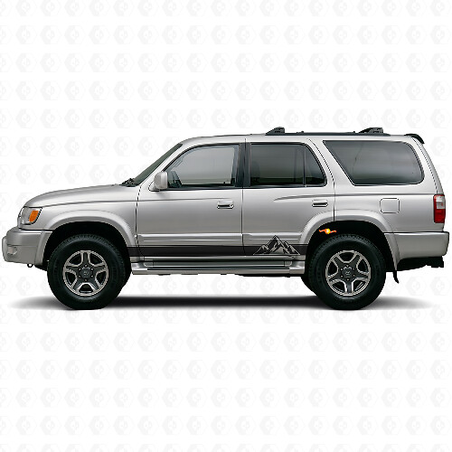 Mountains Wide Stripes Rocker Paneel Vinyl Sticker voor Toyota 4Runner 1995-2002 1