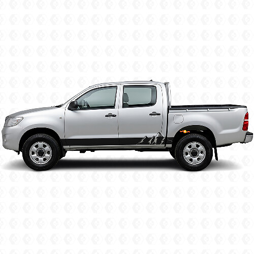 Bergen Brede Strepen Rocker Panel Vinyl Decal voor Toyota Hilux 2004-2015 1
