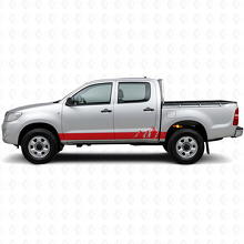 Bergen Brede Strepen Rocker Panel Vinyl Decal voor Toyota Hilux 2004-2015 3