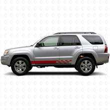 Ruitjesstrepen Rocker Panel Vinyl Decal voor Toyota 4Runner 2002-2009 3