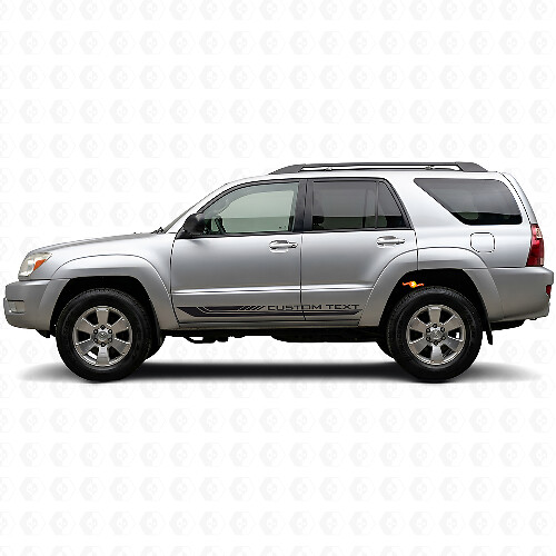 Gebogen geruite strepen Rocker Panel Vinyl Decal voor Toyota 4Runner 2002-2009 1