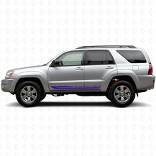 Gebogen geruite strepen Rocker Panel Vinyl Decal voor Toyota 4Runner 2002-2009 2
