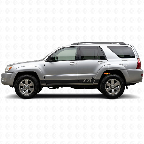 Mountains Style Strepen Rocker Panel Vinyl Decal Kit voor Toyota 4Runner 2002-2009 1