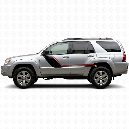 Twin Stripes Zijkant Vinyl Decal Kit voor Toyota 4Runner 2002-2009