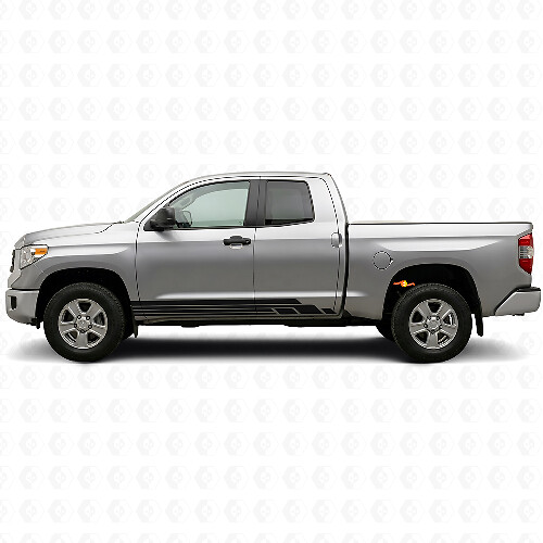 Gekromde Strepen Rocker Panel Vinyl Decal Kit voor Toyota Tundra 2007-2021 1