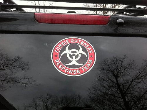 Zombie Outbreak Response Team Biohazard Logo Vinyl Sticker