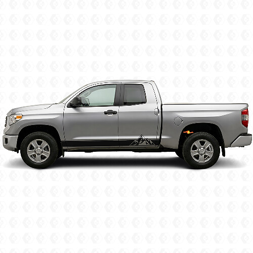 Mountains Style Strepen Rocker Panel Vinyl Decal Kit voor Toyota Tundra 2007-2021