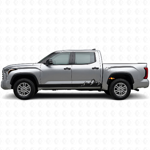 Mountains Dunne Strepen Dekplaat Vinyl Decal voor Toyota Tundra 2022+ 1