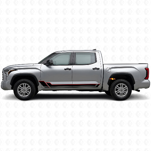 Twin Stripes Rocker Panel Vinyl Decal Kit voor Toyota Tundra 2022+ 1