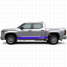 Mountains Style Strepen Rocker Panel Vinyl Decal Kit voor Toyota Tundra 2022+ 2