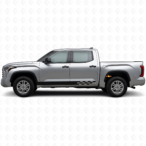 Geruite Strepen Dorpel Vinyl Decal voor Toyota Tundra 2022+ 1