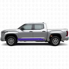 Gekromde Strepen Rocker Panel Vinyl Decal Kit voor Toyota Tundra 2022+ 2