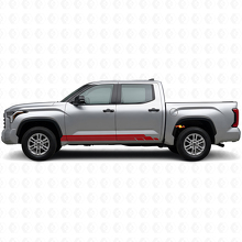 Gekromde Strepen Rocker Panel Vinyl Decal Kit voor Toyota Tundra 2022+ 3