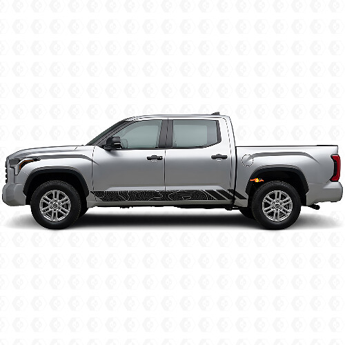 Topografische Stijl Strepen Deur Vinyl Decal voor Toyota Tundra 2022+ 1