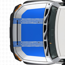 Blackout met bandenprofiel motorkap vinyl sticker voor Toyota FJ Cruiser_2