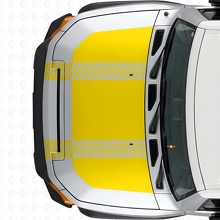 Blackout met bandenprofiel motorkap vinyl sticker voor Toyota FJ Cruiser_5