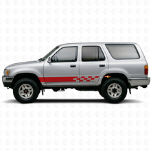 Ruitenpatroon Strepen Rokerpaneel Vinyl Decal voor Toyota 4Runner 1989-1995 3