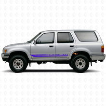 Gebogen Ruitjesstrepen Rocker Panel Vinyl Sticker voor Toyota 4Runner 1989-1995 2