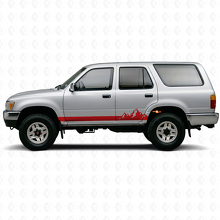 Mountains Dunne Strepen Rocker Panel Vinyl Decal voor Toyota 4Runner 1989-1995 3