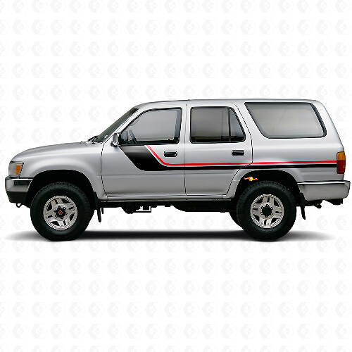 Twin Strepen Zijvinyl Sticker Kit voor Toyota 4Runner 1989-1995 1