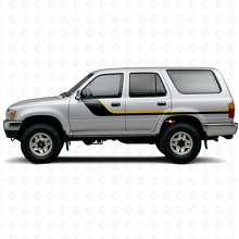 Twin Strepen Zijvinyl Sticker Kit voor Toyota 4Runner 1989-1995 2
