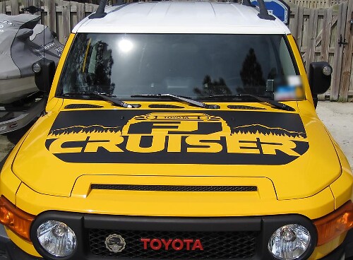 Toyota FJ Cruiser bergen bos Wrap Hood Blackout Decal Sticker