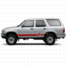 Mountains Style Strepen Rocker Panel Vinyl Decal Kit voor Toyota 4Runner 1989-1995 3