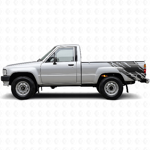Modderspatgrafiek Achterzij Vinyl Decal voor Toyota Hilux 1983-1988 1
