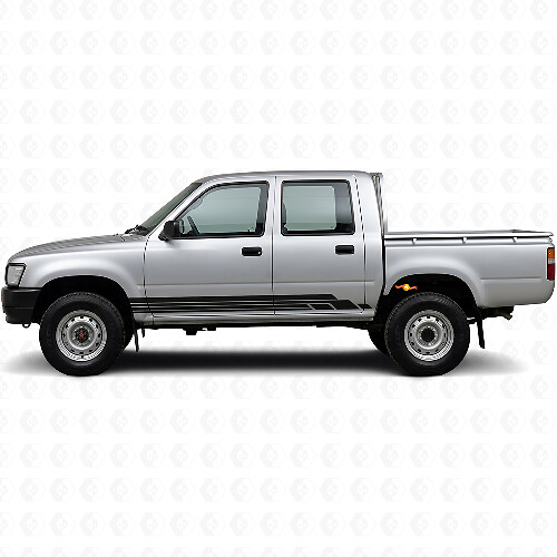Gebogen Strepen Rocker Panel Vinyl Decal Kit voor Toyota Hilux 1988-1997 1
