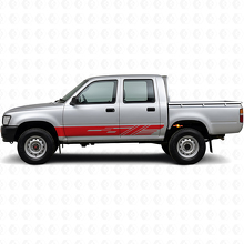 Gedecoreerde Strepen Vinyl Decal voor dorpel Toyota Hilux 1988-1997 3
