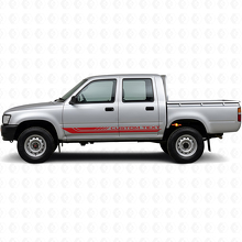 Geblokte Gebogen Strepen Rocker Panel Vinyl Decal voor Toyota Hilux 1988-1997 3