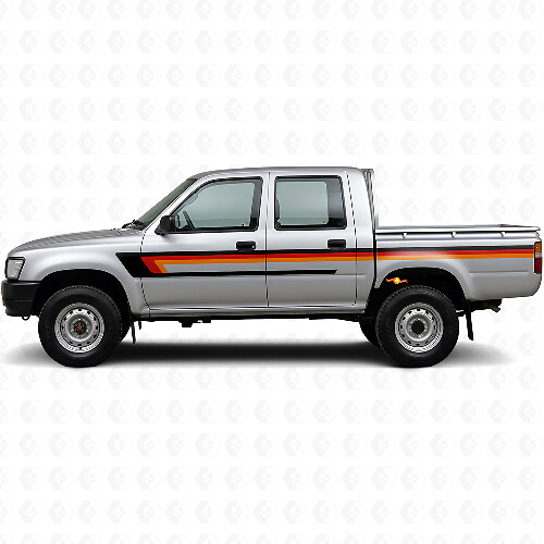 Triple Strepen Deurzijde Vinyl Decal voor Toyota Hilux 1988-1997 1