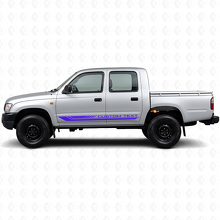 Geblokte Gebogen Strepen Rocker Panel Vinyl Sticker voor Toyota Hilux 1997-2004 2