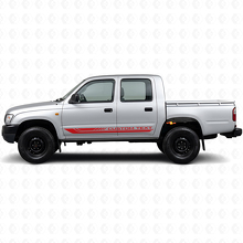 Geblokte Gebogen Strepen Rocker Panel Vinyl Sticker voor Toyota Hilux 1997-2004 3