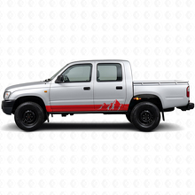 Mountains Wide Strepen Rocker Panel Vinyl Decal voor Toyota Hilux 1997-2004 3