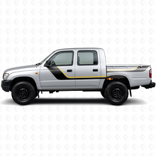 Twin Stripes Deur- en Achterzij Vinyl Decal Kit voor Toyota Hilux 1997-2004 2